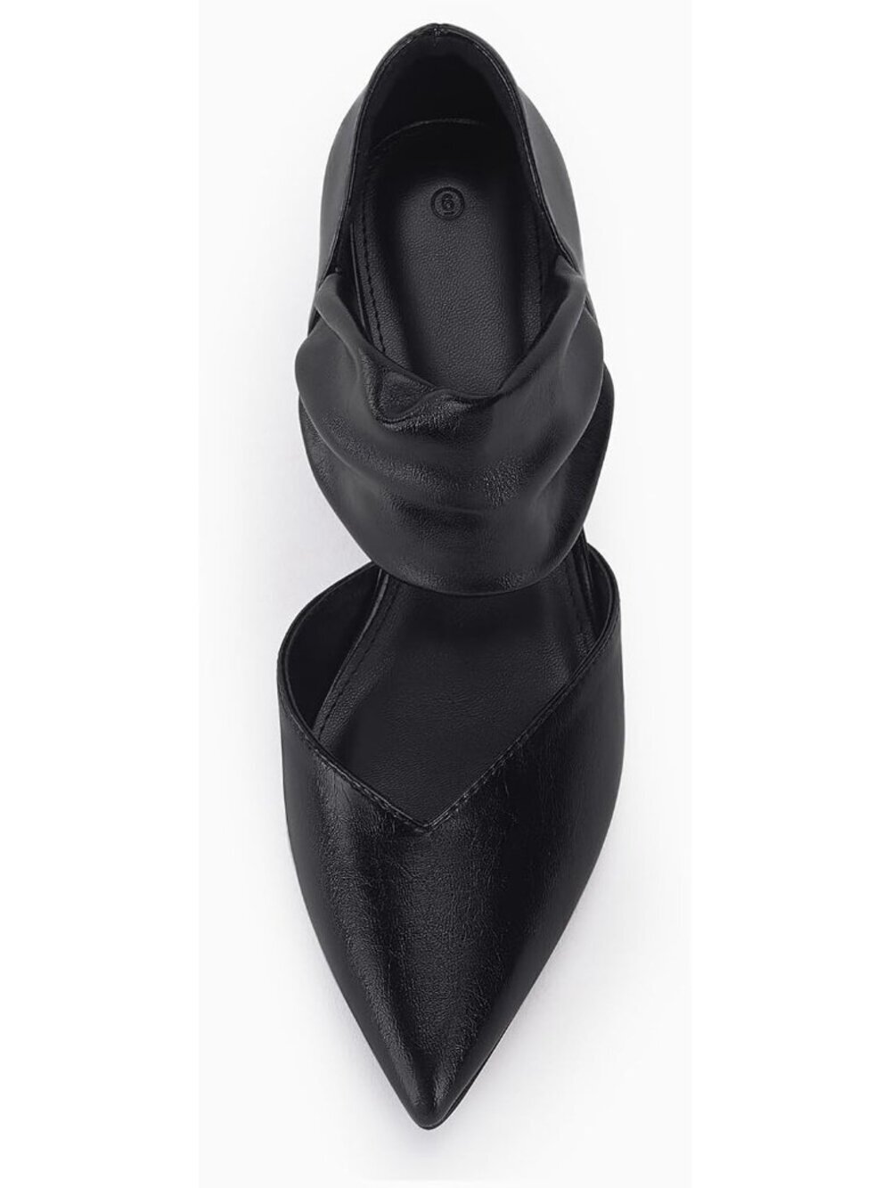 Women's Cool Black Low Kitten Heel Dress Shoes Pointed Toe Slip on Ankle Strap